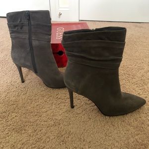 Guess Gray Suede Booties
